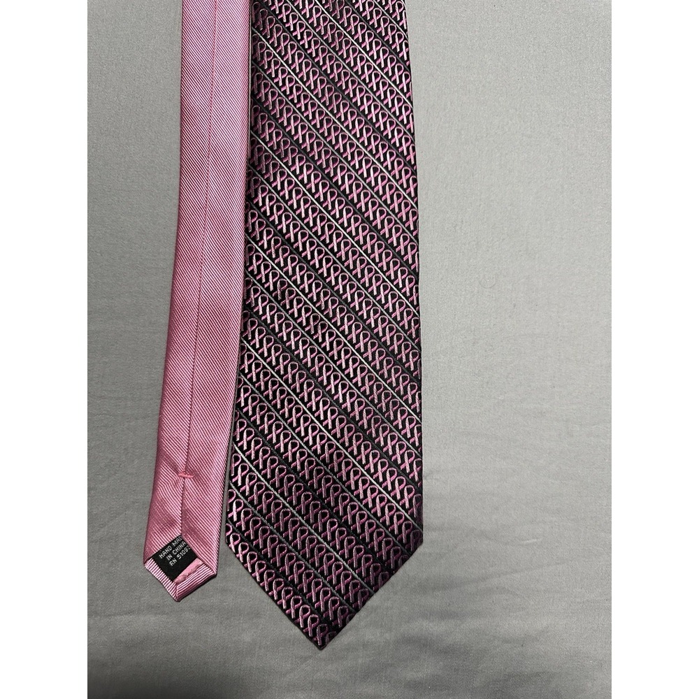 REAL MEN WEAR PINK DIANE KATZMAN PINK BREAST CANCER RIBBON TIE‎